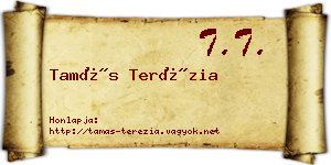 Tamás Terézia névjegykártya