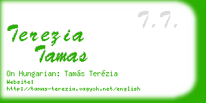 terezia tamas business card
