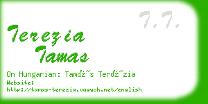 terezia tamas business card